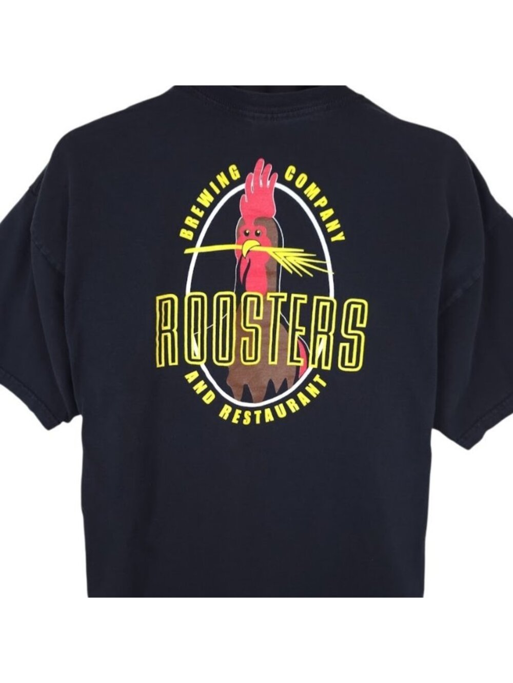 Roosters Brewing Company T Shirt Mens Size XL Black Utah Beer Breweriana